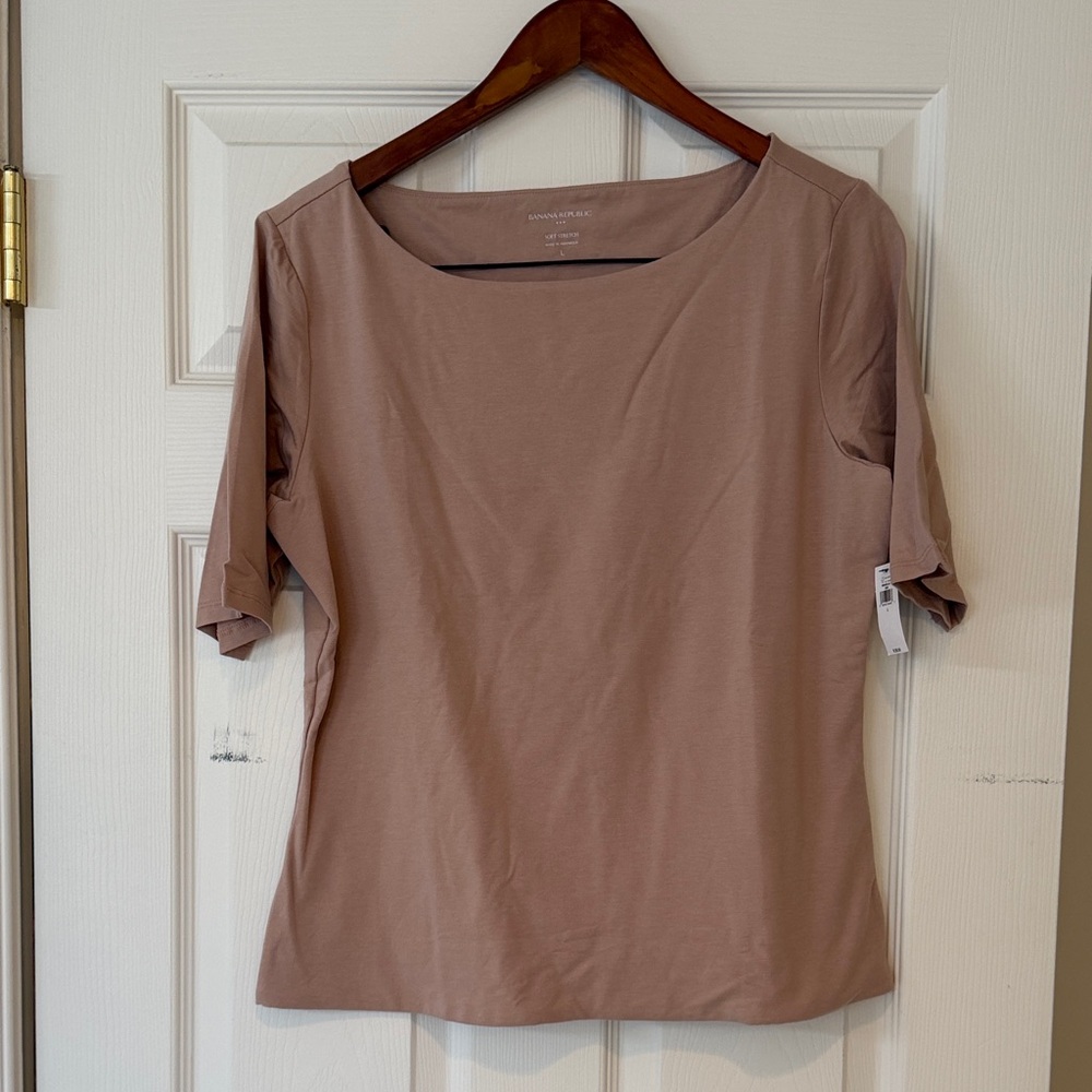Banana Republic Dusty Rose Short Sleeve Top
